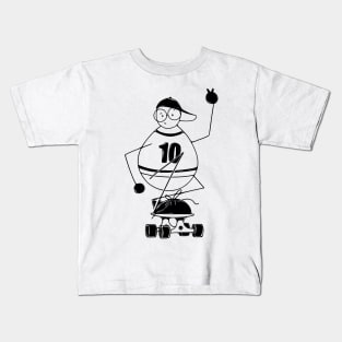 skateboard minimalist line art Kids T-Shirt